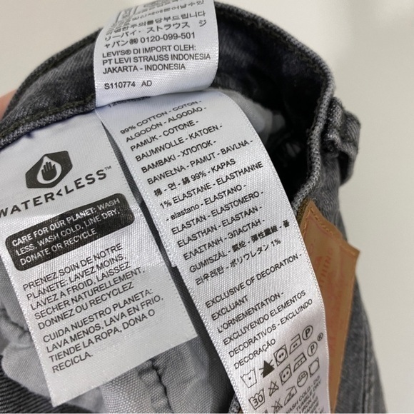 Levi’s Womens 28 Premium 501 Button Fly Denim Jean Shorts Gray Black Mesa Cabo - Picture 10 of 16